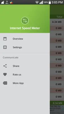 IntenetSpeedMeter android App screenshot 2